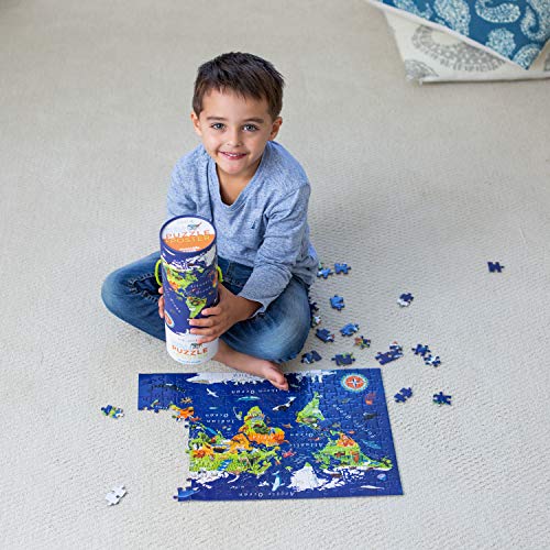 Crocodile Creek World Map Jigsaw Puzzle and Matching Poster 200