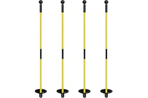 Crestgolf 4PCS Golf Flagstick - Portable Design, Practice Putting Green Flag Stick for Yard - Golf Pole Pin Flagpole