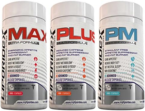 LIPORIDEX SYSTÉME1 Thermogenic Fat Burner &amp; Appetite Suppressant Weight Loss Supplement Combo Stack