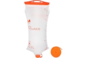 Ryaco Water Bag 2L Compatible with Sawyer Squeeze Water Filter, Outdoor Water Container, Water Filter Bag with Durable TPU Material Collapsible Hydration Canteens for Camping Hiking Cycling Fishing