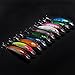 Piscifun 10pcs Plastic Minnow Fishing Lures Baits Deep Diver Sinking Bass Crankbaits with 3d Eyes Two VMC Treble Hooks 4.33inch 0.48oz