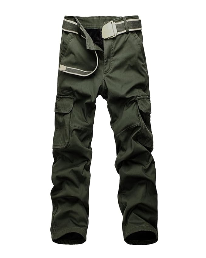 Men's Fully Thermal Lined Warm Pants Cargo Combat Work Trousers Casual