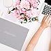 FLUYTCO Wedding Guest Book (120 Pages) - Linen Hardcover - Sign-in & Registry Guestbook - Silver Foil Stamping, Gilded Edges and Silver Page Marker - 7.5
