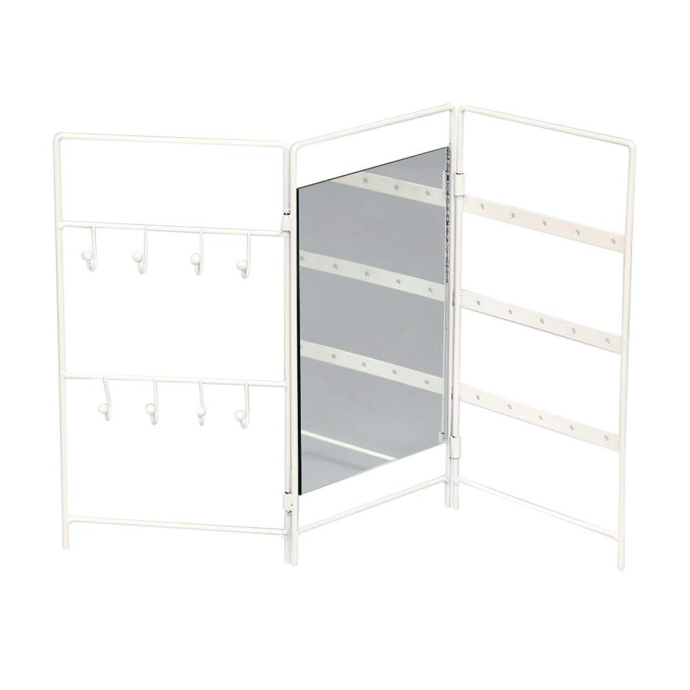 SiL Interiors White Wire 42 x 26cm Folding Jewellery Stand Holder