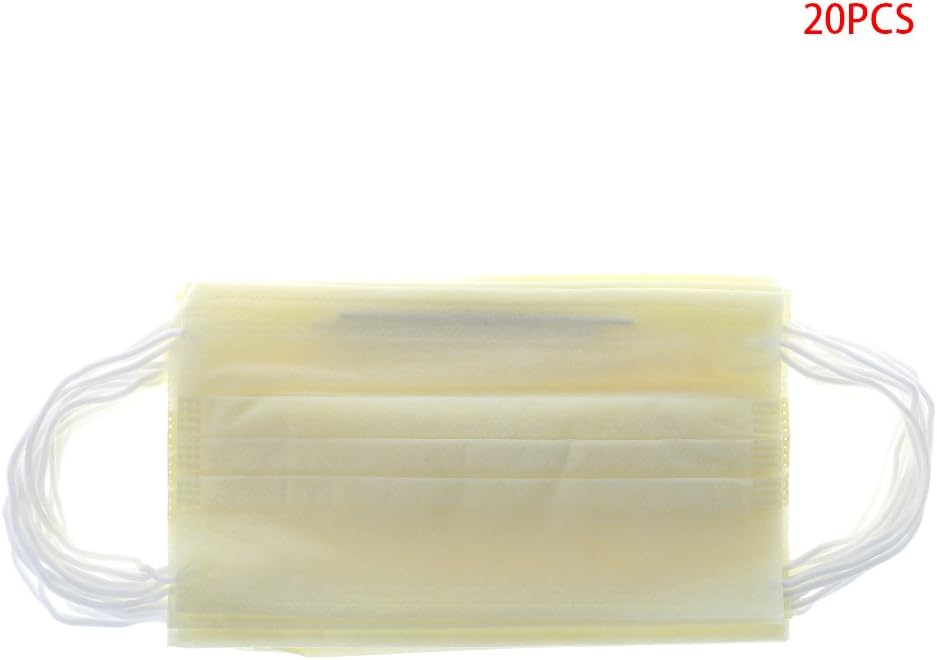 Xurgm 20 Pack Disposable Elastic Ear Loop Face Masks Breathable Dust Filter Masks Mouth Cover Masks