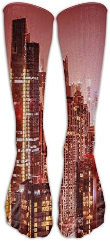 Cityscape Dubai At Night Cityscape Athletic Tube Stockings Women's Men's Classics Crew Stockings Socks Sport Long Sock One Size
