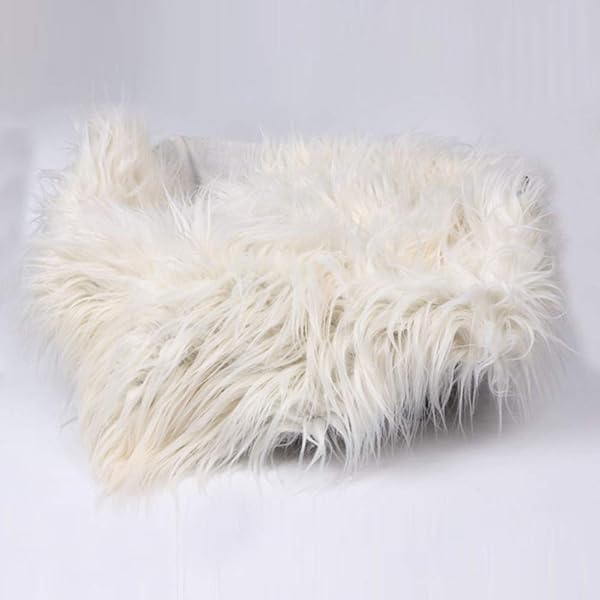 Baby Photo Props Blanket Beige Photography Wrap Shaggy Area Rug Baby