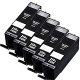 HI-VISION® 5 Pack Compatible Canon PGI-250XL PGI 250 Large Black Ink Cartridge Replacement for PIXMA MG6320,MG5420,iP7220,MX922,MX722 printers