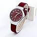 Women Flower Watches COOKI Clearance Ladies Watches Female Watches on Sale Cheap Leather Wrist Watch-Q93 (Red)