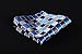 HISDERN Ties for Men Blue Plaid Tie and Pocket Square Set Classic Woven Mens Extra Long Neckties Handkerchief Formal Silk Checkered Necktie for Working or Business