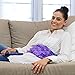 Hot Pockets Microwaveable Hot & Cold Heating Pad for Lower Back & Andomen – Natural Rice Pack with Strap Handle, Reusable & Washable for Comfort & Relaxation - Purple Flowers