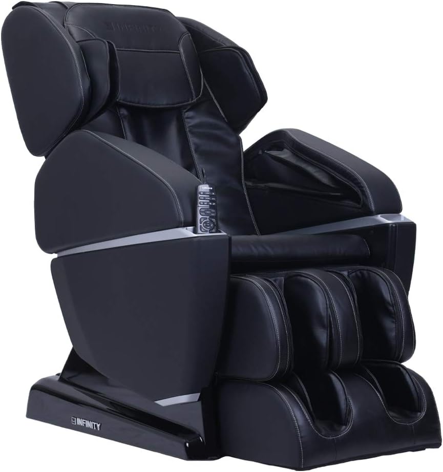 Infinity Prelude Full Body Zero Gravity Massage Chair, Adjustable Air Intensity, Lumbar Heat, Spinal Correction - Black, Includes in Home delivery and Assembly