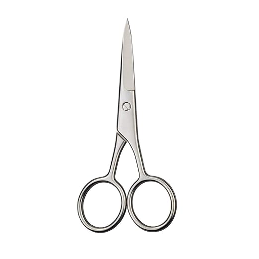 QUAKE Professional Beard and Mustache Trimmer and Cutting Scissor Stainless Steel Salon Barber Scissor for Hair Cutting Scissor for Men and Boys 1 Beard Mustache Styling Scissors