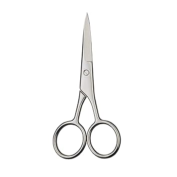 QUAKE Professional Beard and Mustache Trimmer and Cutting Scissor Stainless Steel Salon Barber Scissor for Hair Cutting Scissor for Men and Boys 1 Beard Mustache Styling Scissors