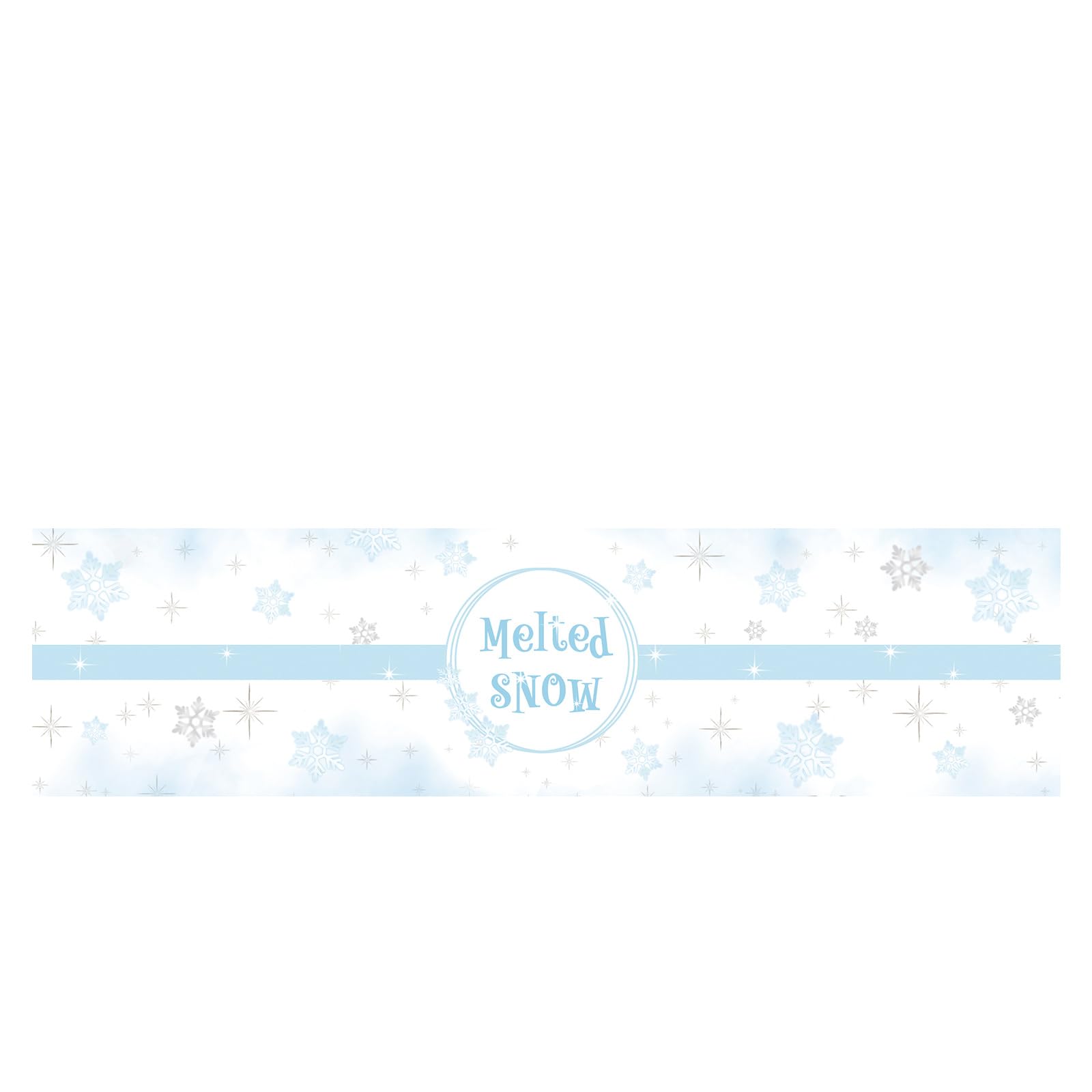 Photo 1 of 32 Pcs Snowflake Water Bottle Labels, Winter Snowflake Water Bottle Stickers, Blue Winter Wonderland Bottle Wrappers for Christmas, Winter Holiday Party Decoration