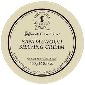 Crema de afeitar Taylor of Old Bond Street, tazón de 5.3 onzas, Sándalo :  Belleza y Cuidado Personal - Amazon.com