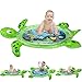 gebra Inflatable Tummy Time Water Mat Sea Turtle Shape Infants & Toddlers Play Mat Toy, Fun Play Activity Center Your Baby's Stimulation Growth (BPA Free, 43" 35" 2.5") primary