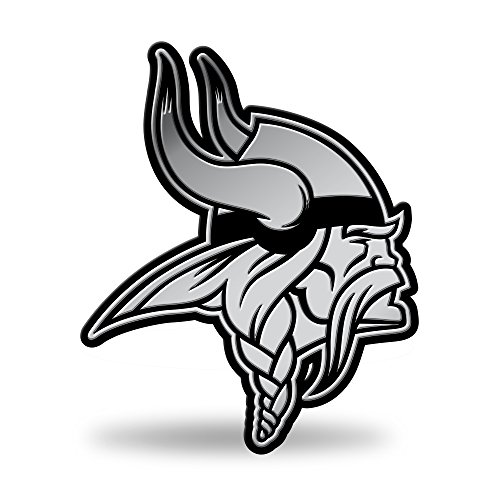 Rico Industries NFL Minnesota Vikings Chrome Finished Auto Emblem 3D Sticker