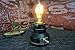 Y-Nut Loft Style Lamp,Corporal Black Steampunk Industrial Vintage Style, Water Pipe Table Desk Light with Dimmer, Aged Rustic Metal (Black) Replace The Bulb with dimmable Bulbs only