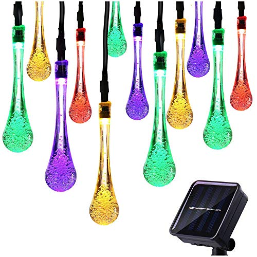 Solar Lichterkette, T-SUN 30 LED Lichterkette Wassertropfen Wasserdichte Garten Beleuchtung, Weihnachtsdekoration…