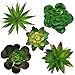 Hecaty 5 Pcs Faux Succulents Set, Realistic Fake Succulents, Artificial Hanging Ornaments Fleshed Plant Textured for Home Garden Wedding Party Decoration (Green)