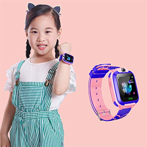 Startview Kids Smart Watch GPS Tracker, IP67 Waterproof Smartwatch, with LBS Locator Tracker SOS Calls Clock (Pink, Free)