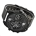 Oulm Analog Quartz Gray Resin Band Black Round Dial Men Watch