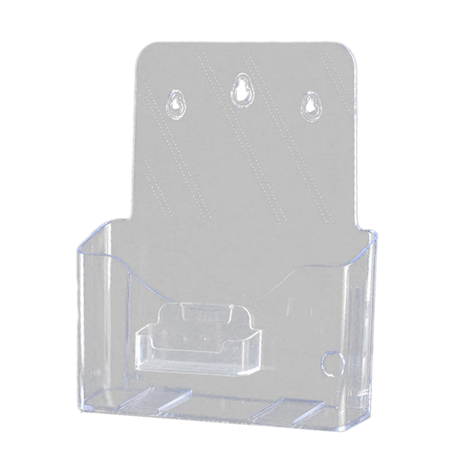 Sharplace Acrylic Business Card Display Stand Brochure Holder Clear Leaflet Countertop Organizer for Signs Restaurant Name Card, A4 1 Tier
