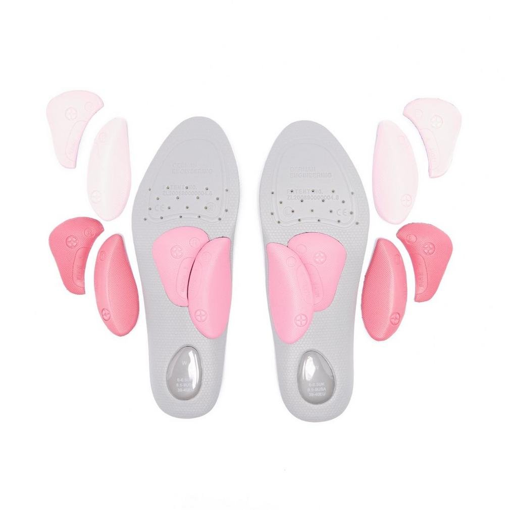Orthosole Women's Thin Style Lightweight Fully Customisable Insoles, Pink, 8-8.5