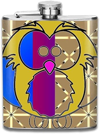 Cartoon-owl Stainless Steel Flagon Retro Rum Whiskey Alcohol Pocket Flask With Funnel 206ML