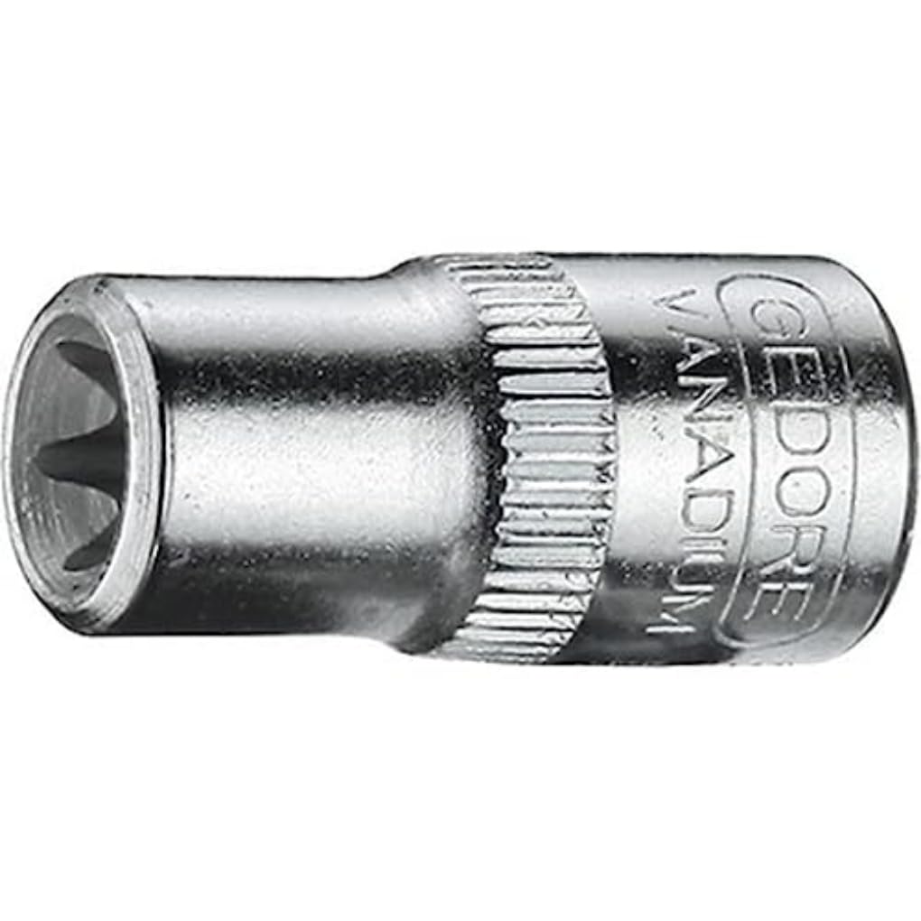 Gedore TX20E10 1/4-Inch - E10 x 25 mm Socket - Silver