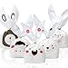 TOMNK 100PCS Easter Bunny Cellophane Candy Bags Gift Wrap Bags Party Favors Supplies Rabbit Ear Bags with 100PCS Twist Ties