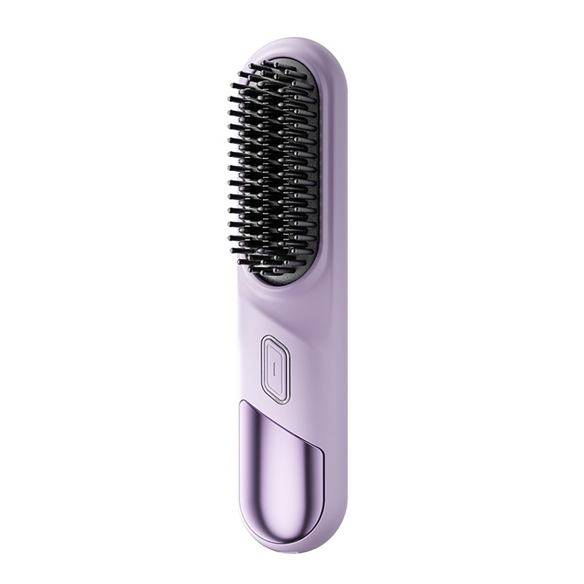 Photo 1 of Portable Cordless Hair Straightening Brush, Mini Travel Size, Ceramic Coating, Anti-Scald Design, Black (Purple)