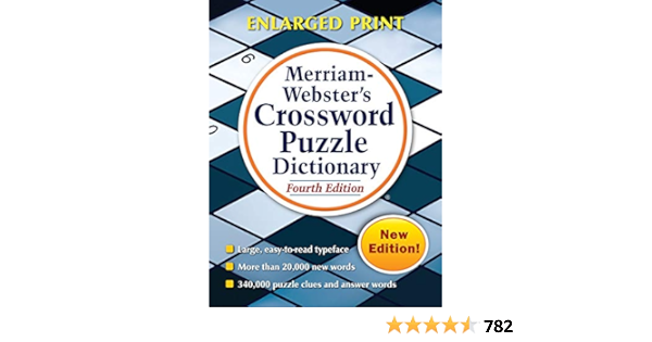 merriam webster s crossword puzzle dictionary 4th ed enlarged print edition newest edition merriam webster amazon com au books