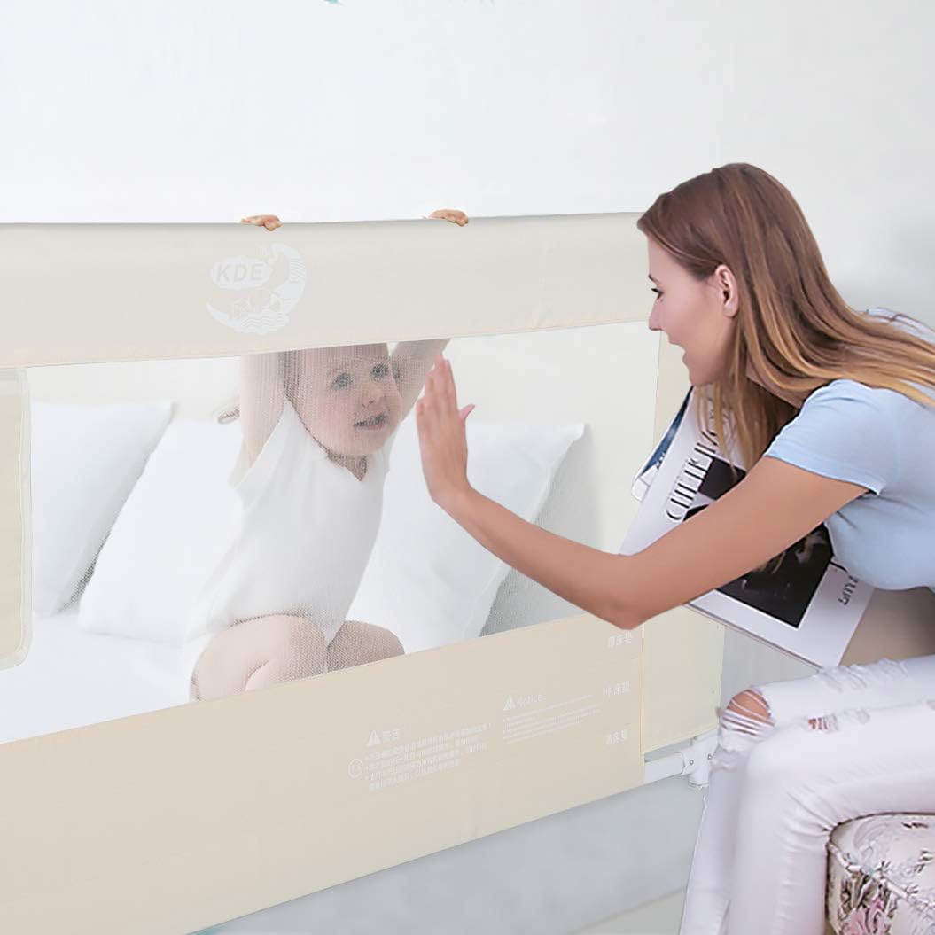 1.8m Bed Rail for Baby Foldable Portable Safety Toddlers Bed Rail Buckle with Dual Lock Bedroom Accessory - Image 3