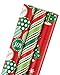American Greetings Christmas Wrapping Paper, Colorful Stripes, Dots & Trees, 3-Roll Pack