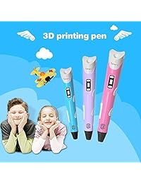 Juboury JBY II   Lápiz de impresión 3D para niños, con pantalla LCD de temperatura, para modelos, diseño artístico, bricolaje y manualidades, compatible con filamentos ABS y PLA de 0.069 in