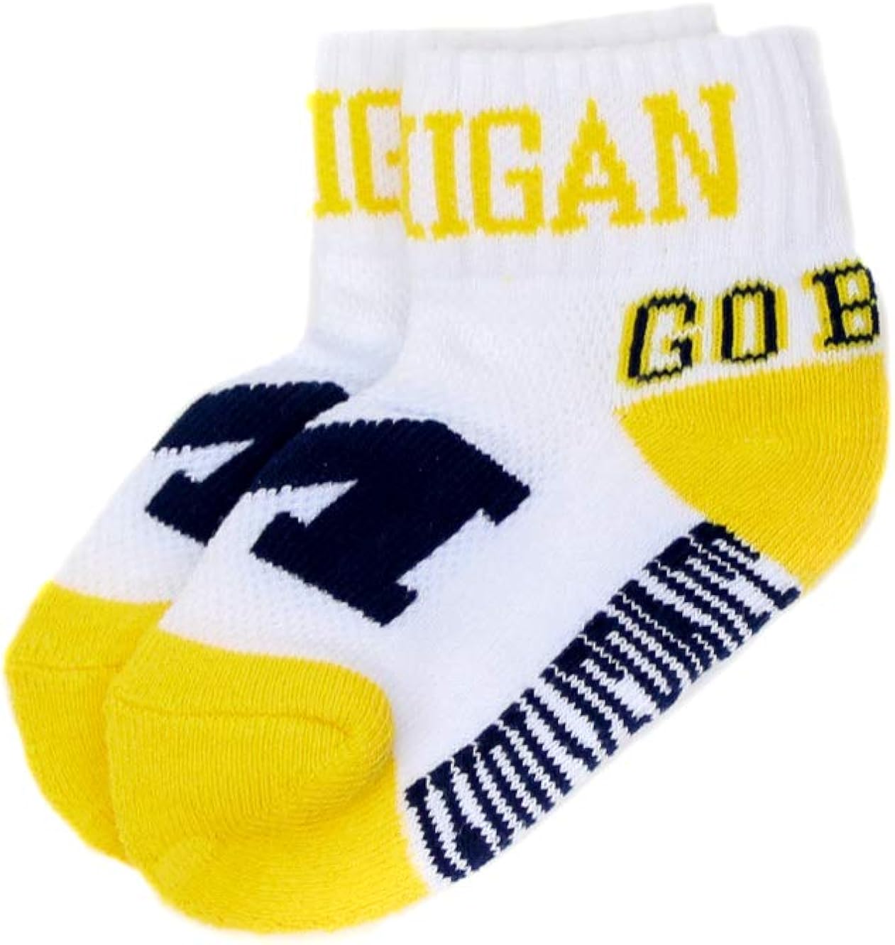 NCAA Michigan Wolverines Unisex Michigan Baby Qtr Sockmichigan Baby Qtr Sock, Blue, BAX 12-24 Months: Clothing