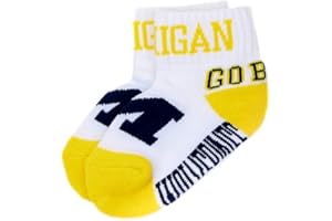 DONEGAL BAY NCAA Michigan Wolverines Unisex Michigan Baby Qtr Sockmichigan Baby Qtr Sock, Blue, Bax 12-24 Months