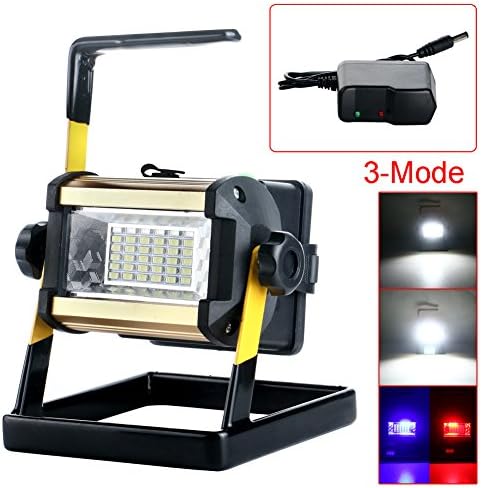 Waterproof Rechargeable Portable Battery (NOT INCLUDED) Powered 3 Modes 36 LED 30W 6000K Work Light Floodlight Spotlights With Emergency SOS Function By XY ZONE Gold