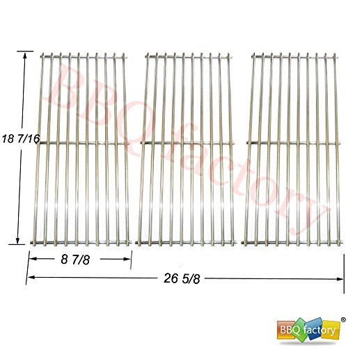 Bbq Factory Stainless Steel Heavy Duty Cooking Grid JCX473 For Select Uniflame Gas Grill Models, Set Of 3