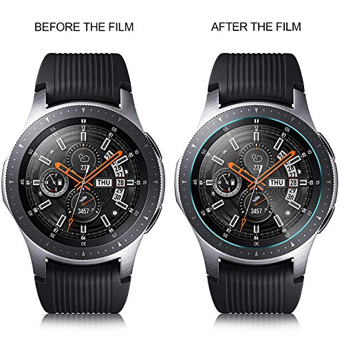 IVSO Samsung Galaxy Watch 2018 Screen Protector, [Scratch-Resistant] [No-Bubble ] 9H Hardness HD Clear Tempered Glass Screen Protector for Samsung Galaxy Watch 2018 46mm SM-R800 Smartwatch(1pcs)