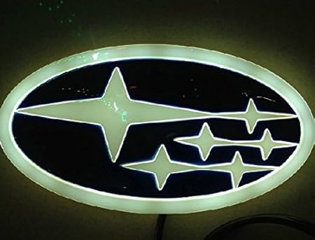Amazon Lb 4dロゴのled 4dロゴライト車リアトランクエンブレムバッジステッカーランプforester 14cm 7 3cm ホワイト Lb 00bl 00 エンブレム 車 バイク