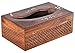 Wooden Handmade Rectangular Wooden Tissue Box Cover Dispenser with Decorative Brass Inlay- Artisan-Crafted Elegant Wooden Tissue Holder, Tissue Organizer, Tissue Dispenser