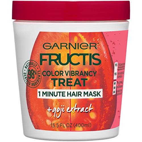 Garnier Hair Care Fructis Color Vibrancy Treat 1 Minute Hair Mask With Goji Extract, 13.5 Fluid Ounce