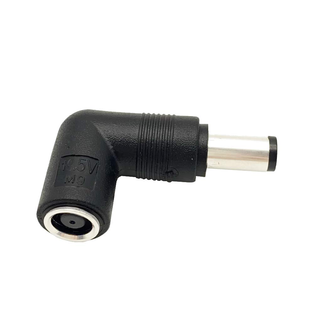 7.4 mm to 7.4 mm Right Angle 90-degree Power Adapter Connector Converter for Hp Pavilion Probook Elitebook Envy Compaq Presario Laptop AC Charger Cord