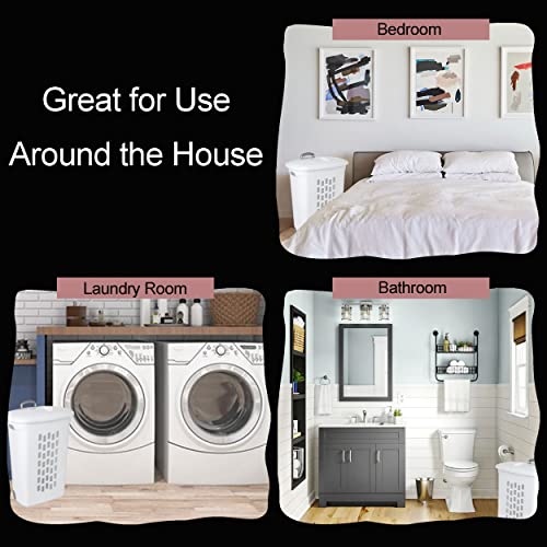 Sterilite Plastic Laundry Hamper With Lid And Wheels Tall White Portable Rolling Laundry