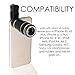 Cellphone Camera Lens, 8X-12X Zoom Manual Focus Telescope Clip-on Camera Lens Removable Telephoto Lens for iPhone 6S, 6, Galaxy S7, S6 (Black)