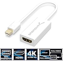 Sabrent Mini DisplayPort (Thunderbolt 2) to HDMI Adapter [4K Support Gold Plated] (DA-MDHA)