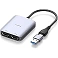 Hagibis USB 3.0 or USB C to Dual HDMI Adapter for Mac&Windows, MST Dual Monitor Converter Triple Display for Apple M1/M2/M3 Chip HDMI Splitter Extended for MacBook Pro Air Mac Mini Studio